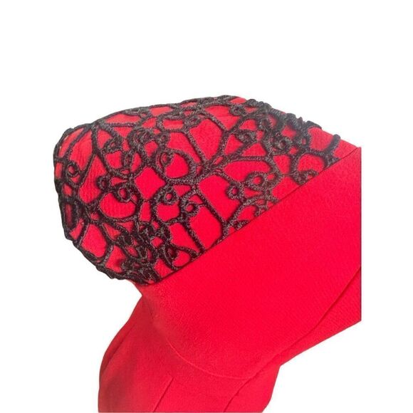 Kay Unger New York red cocktail Christmas dress size 4 - Picture 7 of 12